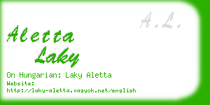 aletta laky business card